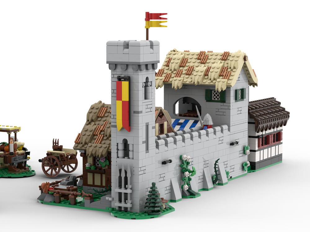 LEGO MOC Medieval Town Square with city wall by Isibricks | Rebrickable ...