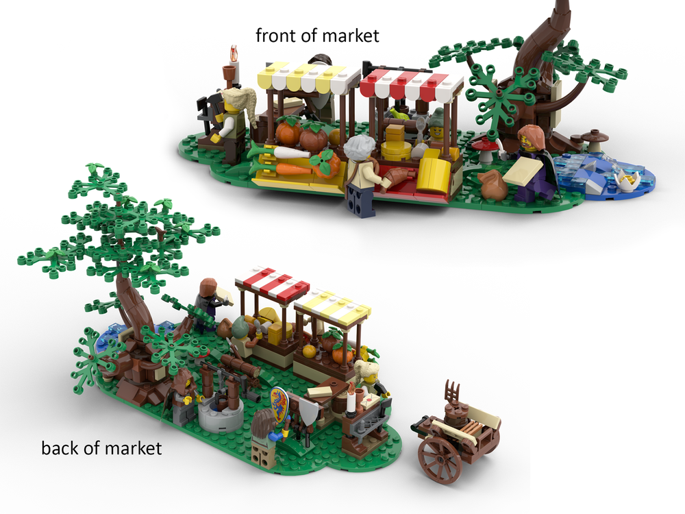 LEGO MOC Medieval Town Square with city wall by Isibricks | Rebrickable ...