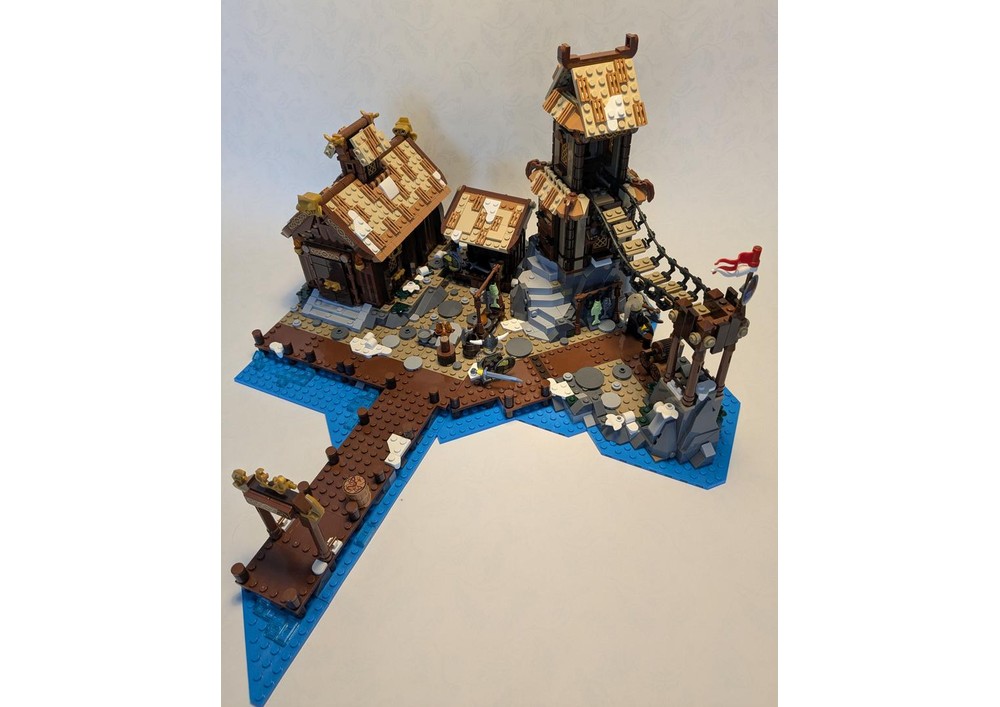 LEGO MOC 21343 expansion - pier with little market (harbour) by