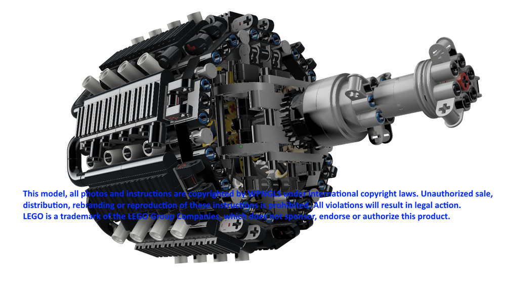 LEGO MOC Big Radial Engine - Lycoming XR-7755-3 by WPNGLS | Rebrickable ...