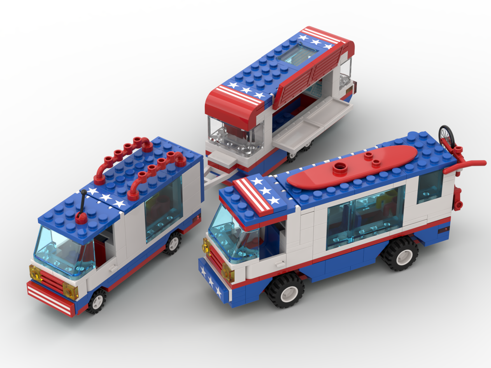 LEGO MOC American Caravan Truck & Trailer by bmw850csi | Rebrickable ...