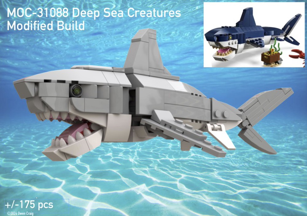 Lego great white shark online