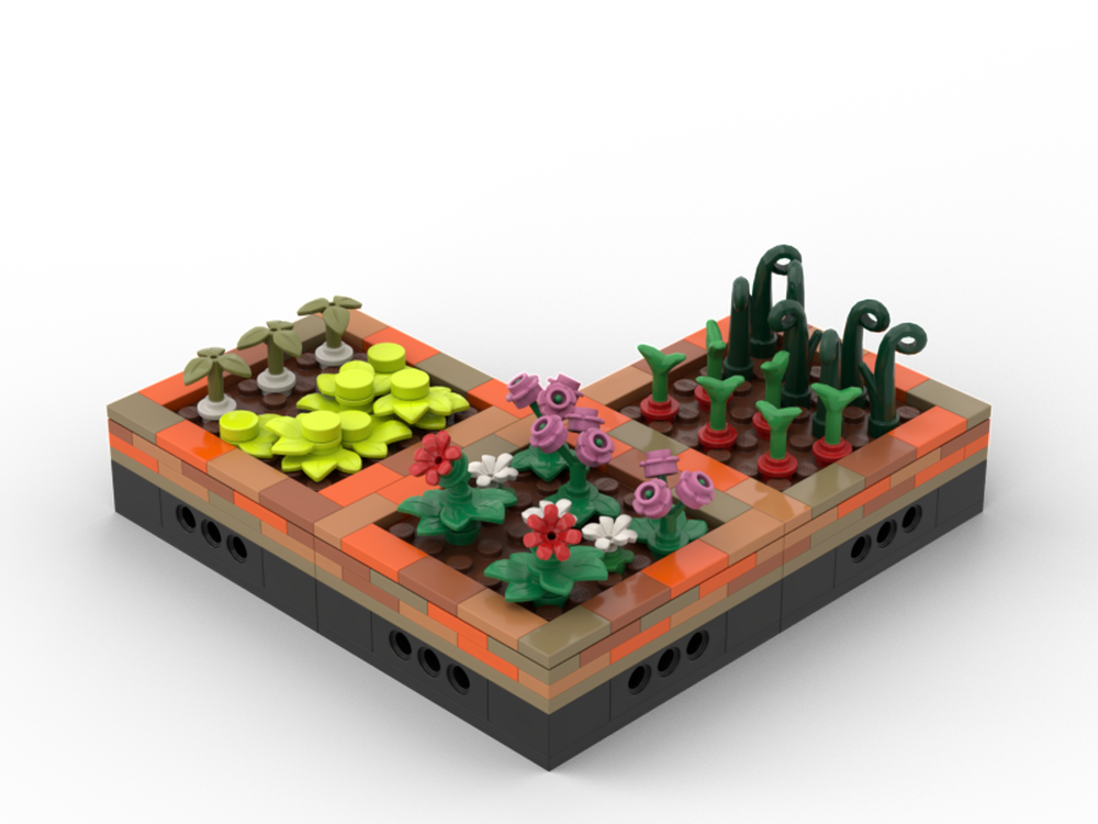 LEGO MOC Modular Park/Garden - salad and horseradish, simple flowers ...