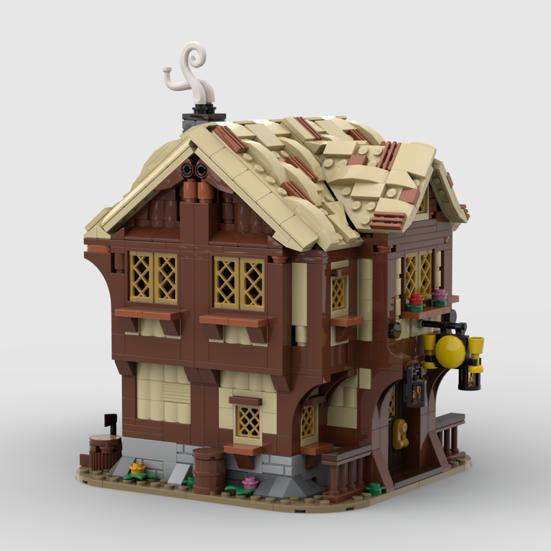 LEGO MOC Tavern - Medieval Village by MidiBricks | Rebrickable - Build ...