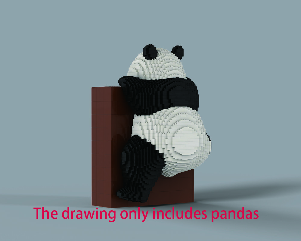 LEGO MOC Climbing Pandas by xiaowang | Rebrickable - Build with LEGO