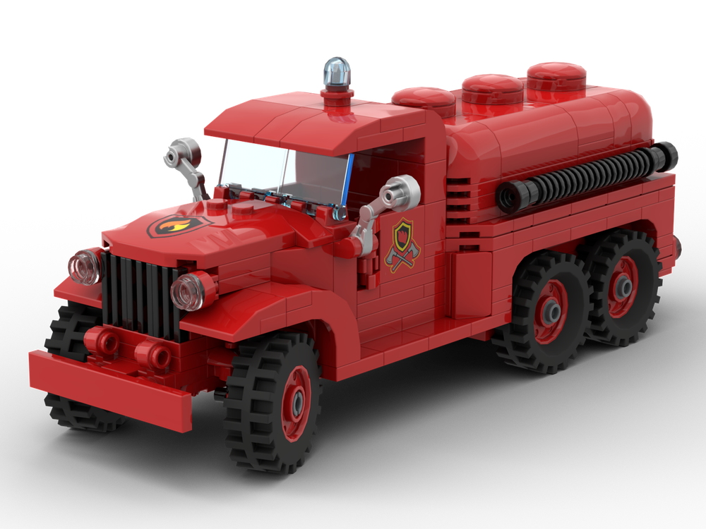 LEGO MOC Classic Fire Truck by Dongeraldo | Rebrickable - Build with LEGO