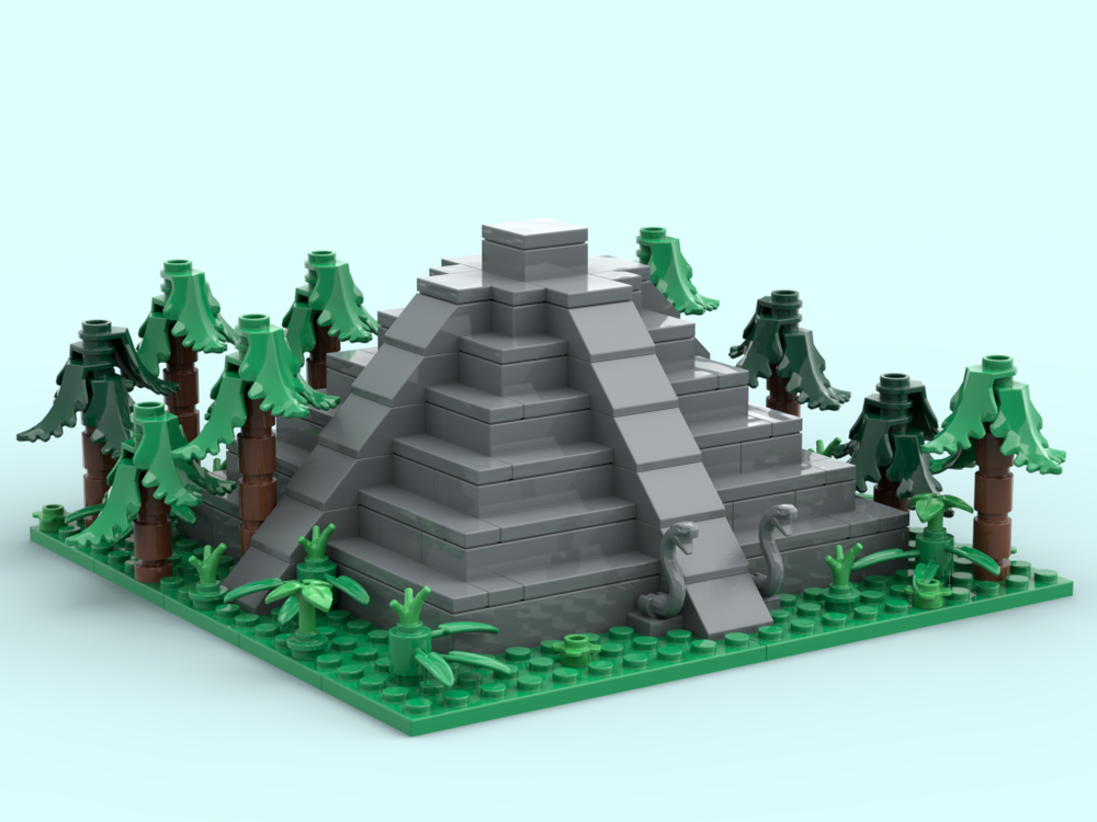 LEGO MOC Maya Pyramid in the Jungle by zsobricks | Rebrickable - Build ...