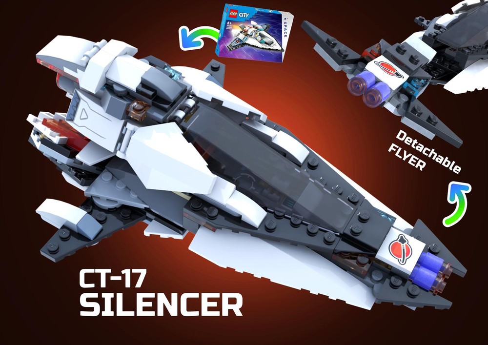 MOC-180300 CT-17 Silencer | 60430 Interstellar Spaceship alt-build