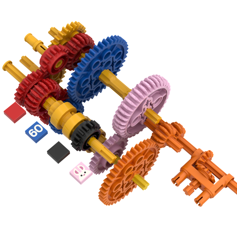 LEGO MOC-180337 0-60-80-120 Four speed gearbox w GBC optimized rpms by ...