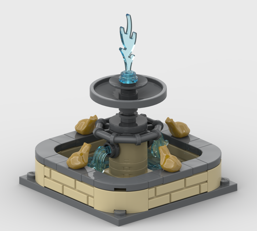 LEGO MOC Fountain by BrickHappens | Rebrickable - Build with LEGO