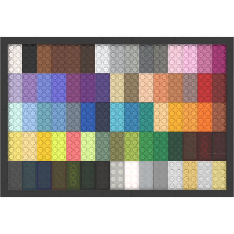 LEGO MOC-180660 Brick 2x4 Display Panel by VDWWD | Rebrickable - Build ...