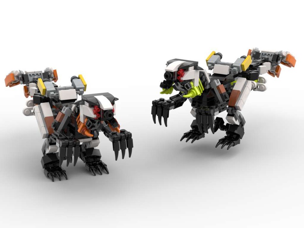 LEGO MOC Fire & Acid Clawstriders from Horizon Forbidden West by ...