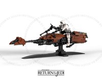 LEGO MOC Imperial 74-Z speeder Bike with scout trooper by jellco