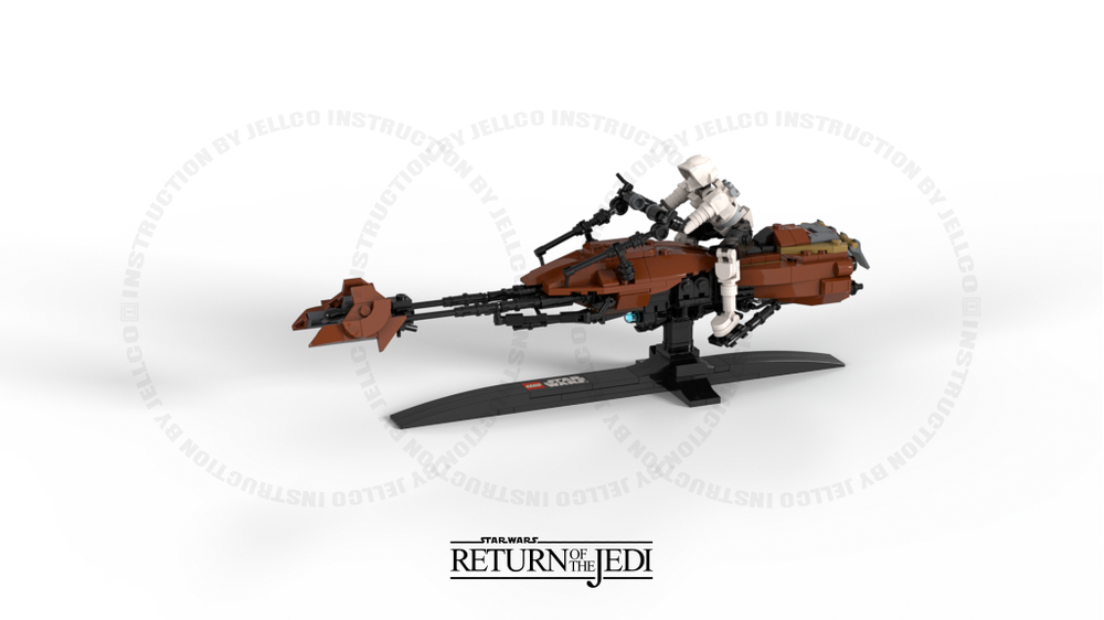 LEGO MOC Imperial 74-Z speeder Bike with scout trooper by jellco