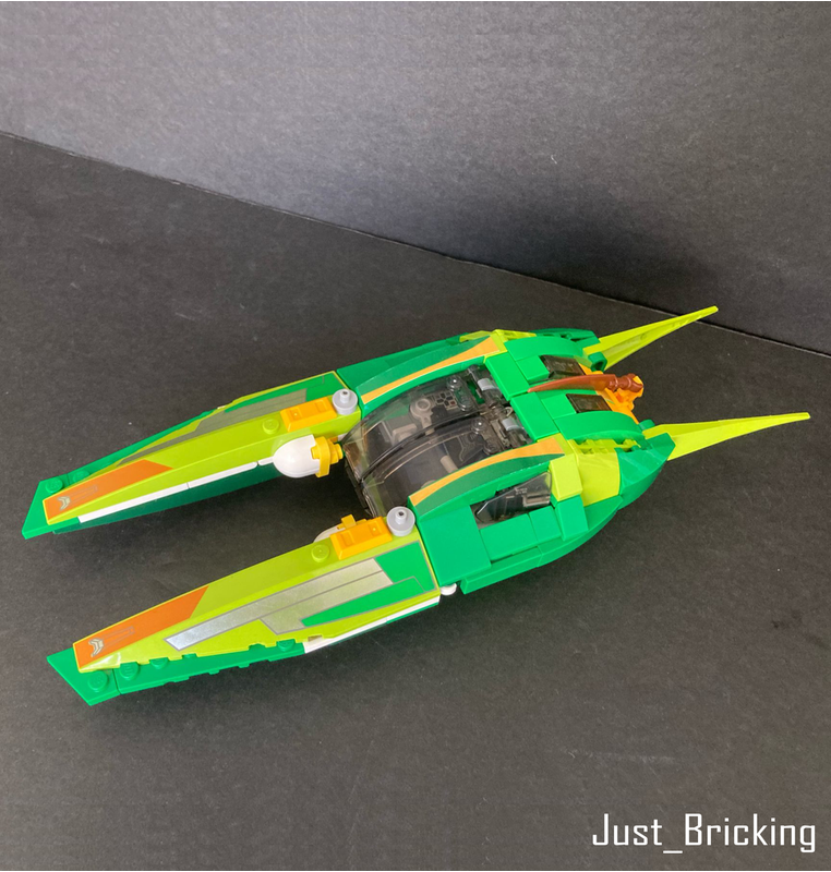 LEGO MOC XJ-6 Airspeeder and Zam Wesell's Airspeeder by