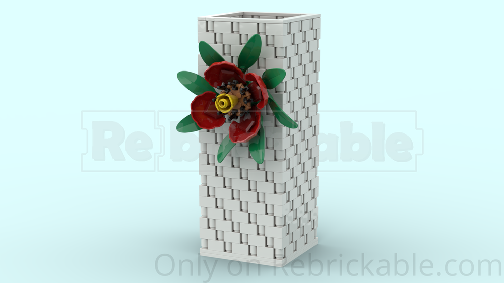 Simple Vase with Red Flower