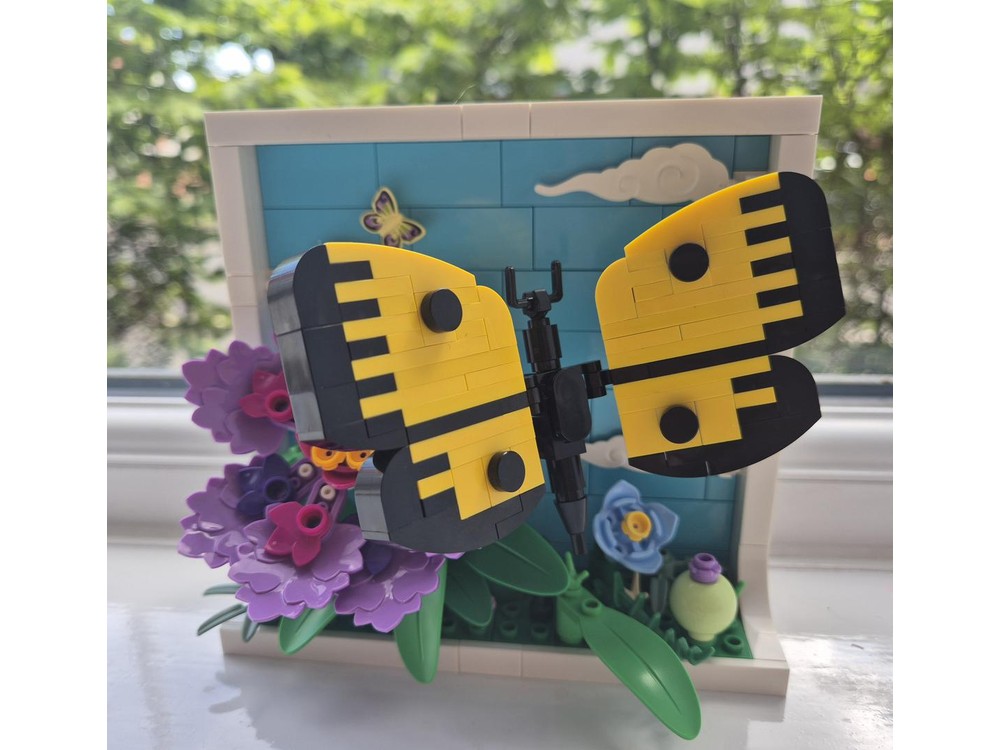 LEGO MOC-181027 Butterfly on a Purple Flower by zsobricks