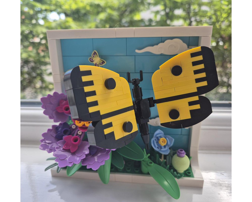 LEGO MOC Butterfly on a Purple Flower by zsobricks | Rebrickable ...