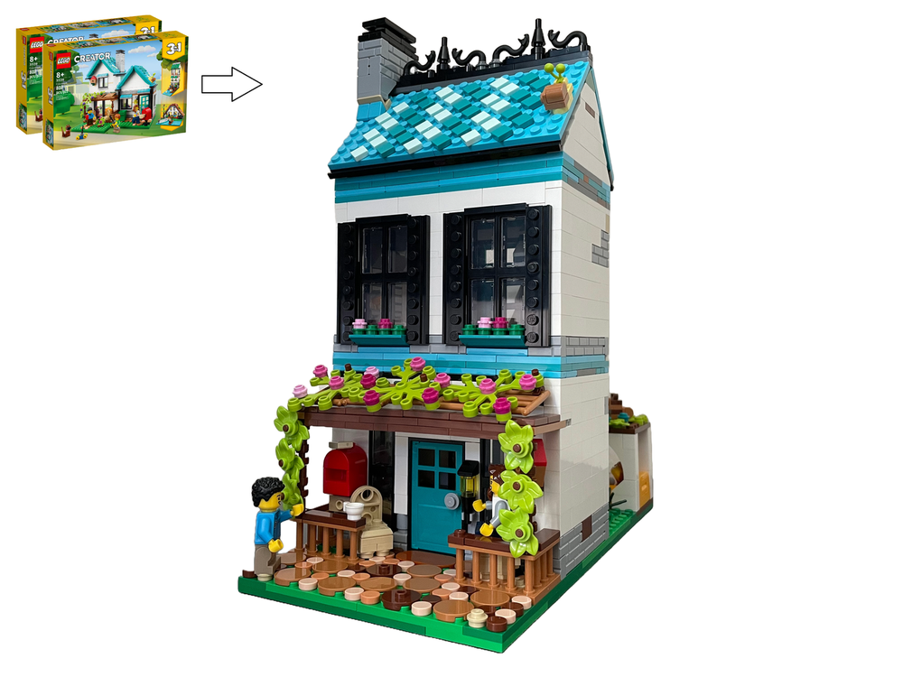 LEGO MOC-181029 Very Cozy House Modular Alternate build of 2x31139