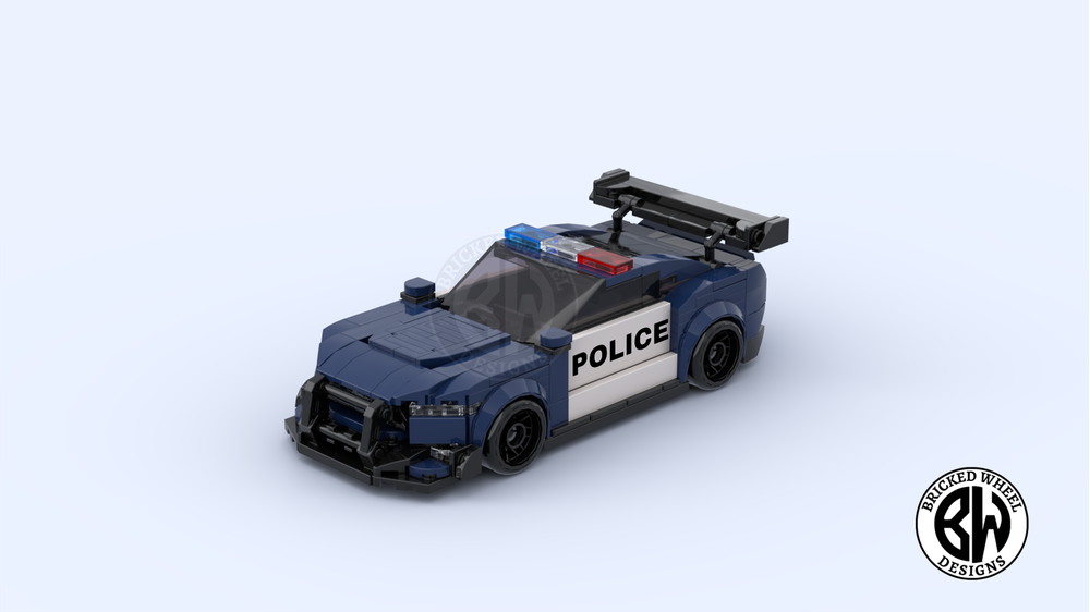 LEGO MOC 76920 Ford Police Car Mustang Dark Horse Black and