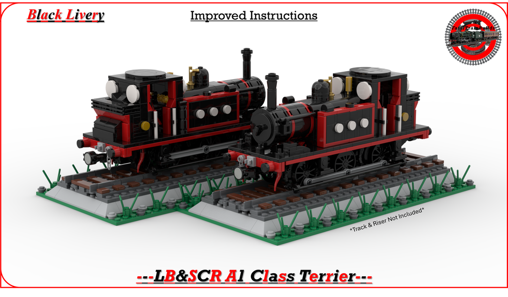 LEGO MOC Lego BR A1 Class Terrier 0-6-0T (Black Livery) (8-Wide) by ...