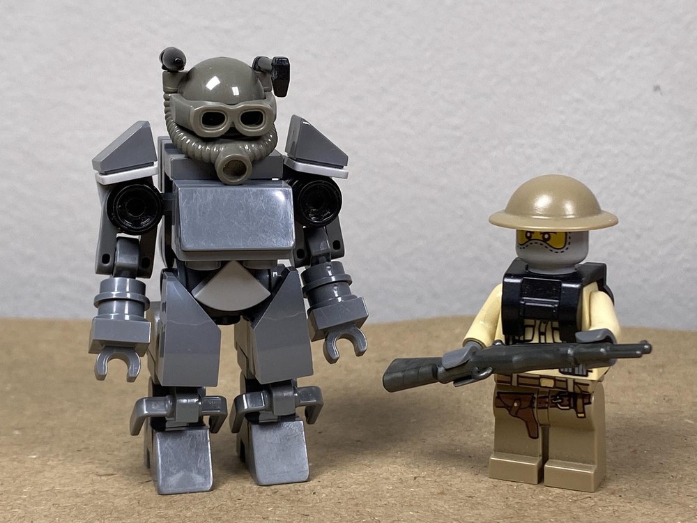 Lego Moc T 60 Power Armor From Fallout By Brickmanproductions Rebrickable Build With Lego 9382