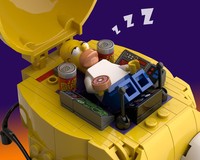 LEGO MOC Upscaled Minifigure Homer by Michelanlego Rebrickable