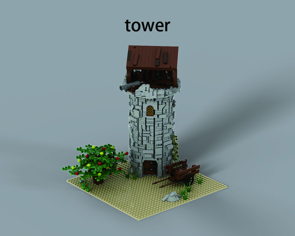 LEGO MOC tower by xiaowang | Rebrickable - Build with LEGO