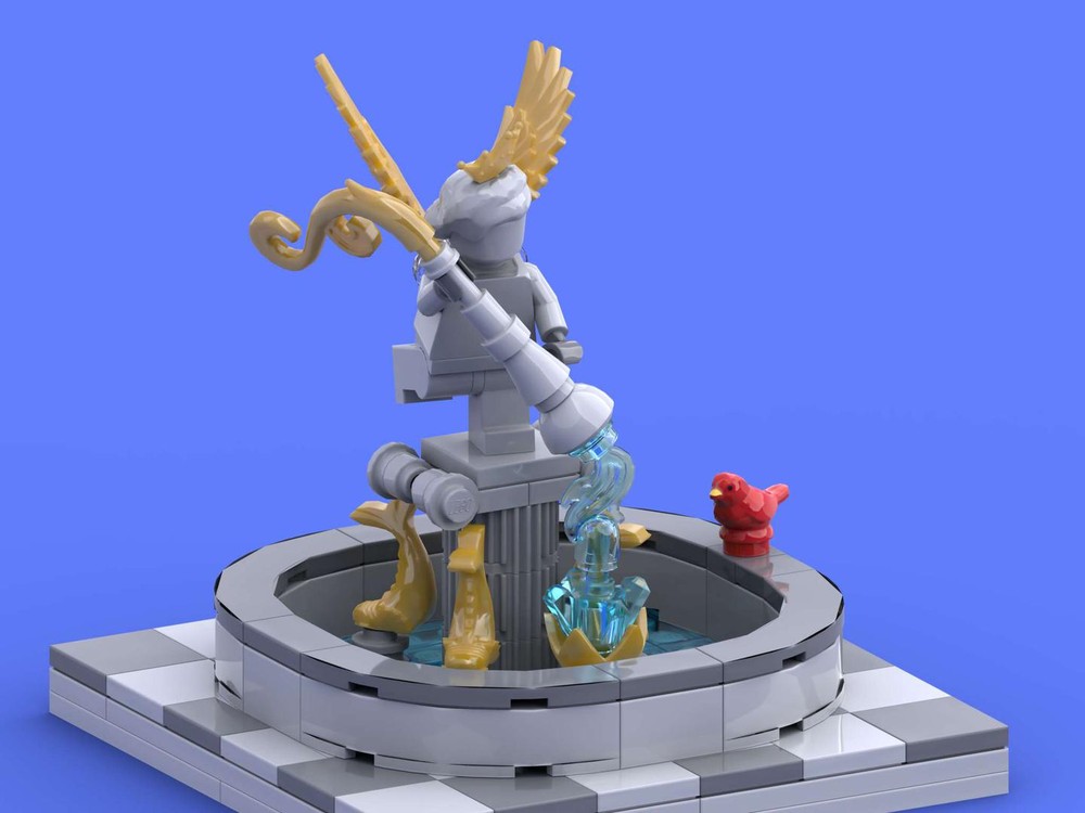 LEGO MOC Golden Fortuna Fountain by fidi70 | Rebrickable - Build with LEGO