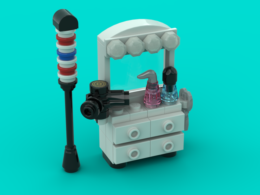 LEGO MOC Barber Shop Interior by metalman.bricks | Rebrickable - Build ...