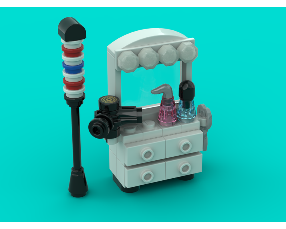 LEGO MOC Barber Shop Interior by metalman.bricks | Rebrickable - Build ...