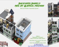 Backyard Bagels - Backyard MOC for set #10255 "Assembly Square" V2 (FREE)