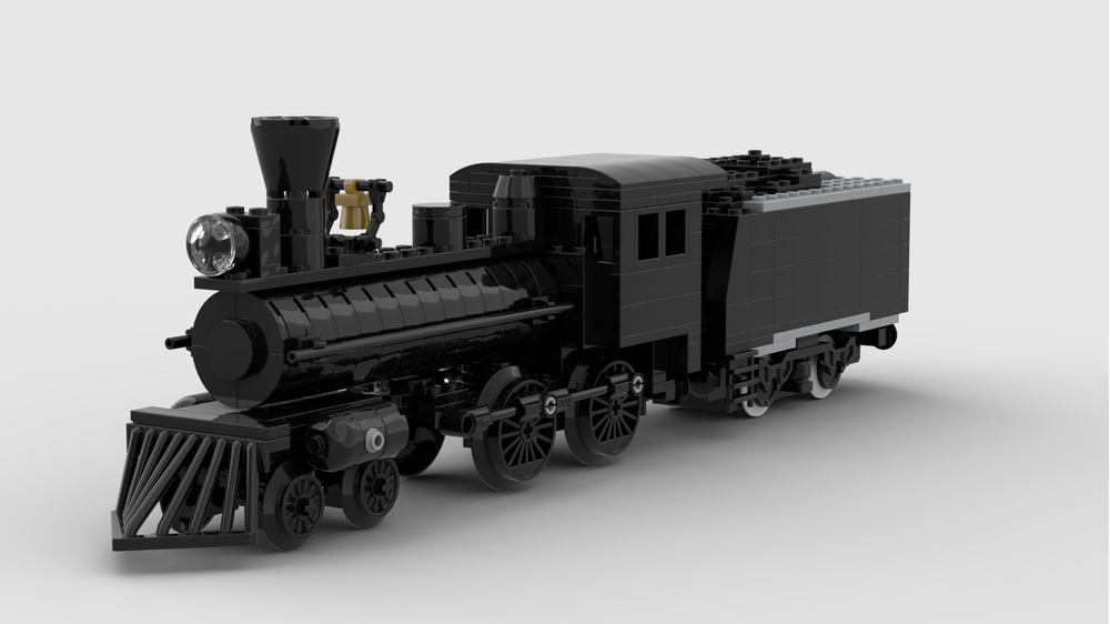 LEGO MOC Motorized Western Locomotive and Tender (4-4-0 American