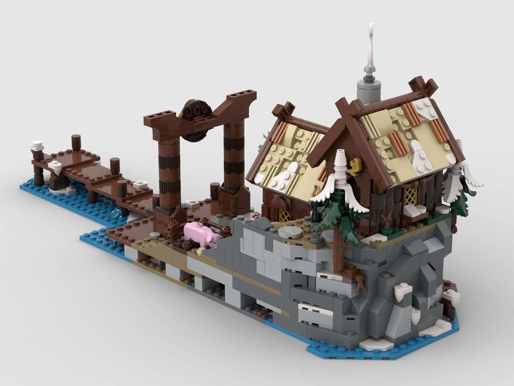 Set D'extension Village Viking Pour Collection Architecture 21343 - Briques De Construction MOC - 584 Pièces