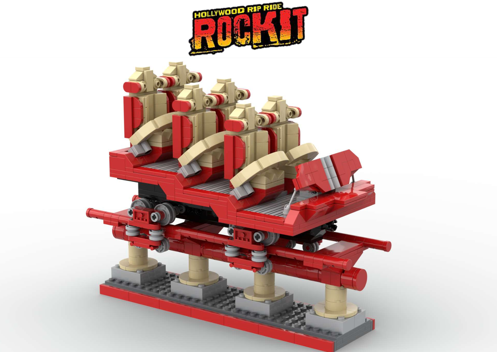 LEGO MOC ROLLERCOASTER - HOLLYWOOD Rip Ride Rockit - Universal Studios ...