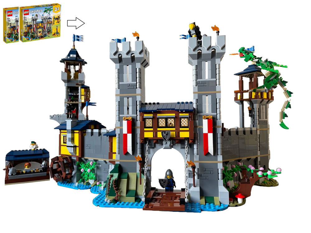 LEGO MOC-182523 Double Medieval Castle Alternate build of 2x31120