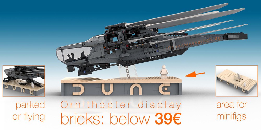 LEGO MOC Dune Ornithopter Display Stand for LEGO Atreides Royal ...