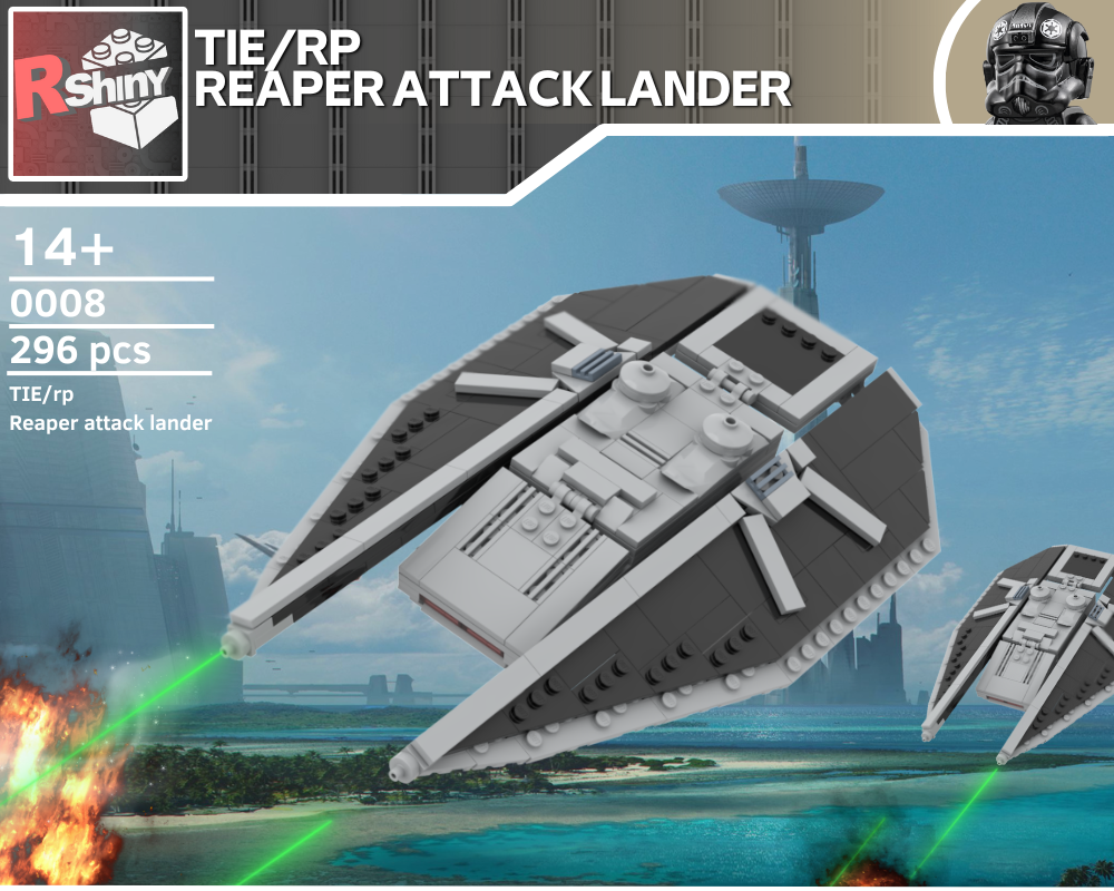 LEGO MOC TIE/rp Reaper attack lander by R-Shiny | Rebrickable - Build ...