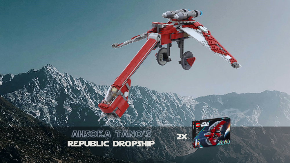 LEGO MOC Ahsoka Tano's Republic Dropship - 2x 75362 Alternative by