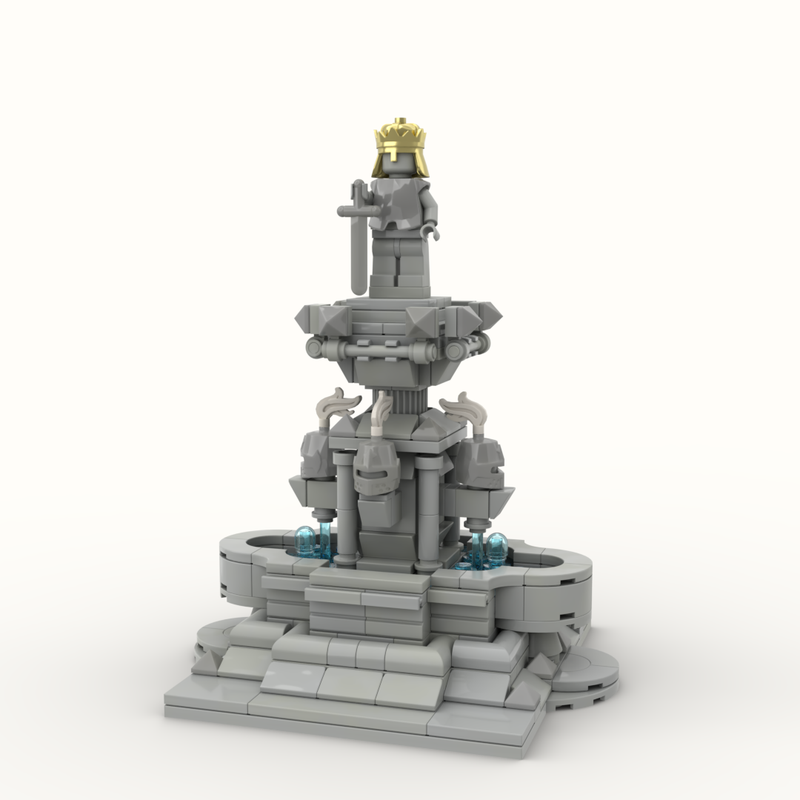 LEGO MOC statue with medieval fountain by AlessandroMaffioli ...