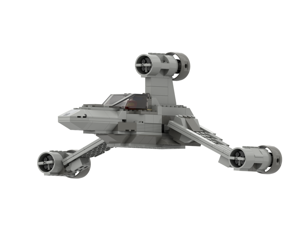 LEGO MOC Classic Style R60 T Wing Interceptor with cylinder engines by CloneCreatesClassics Rebrickable Build with LEGO