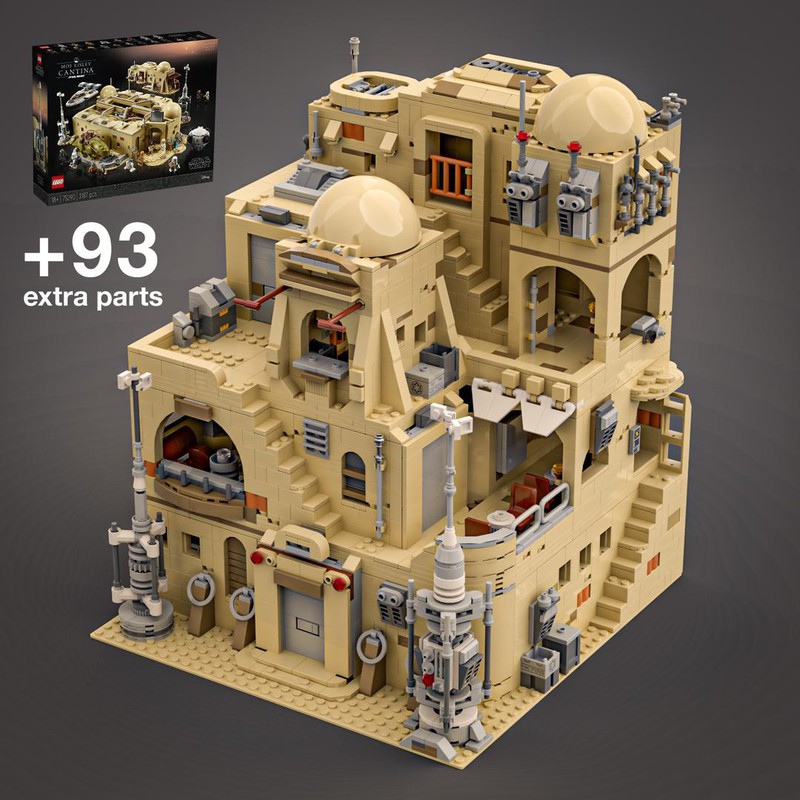 LEGO MOC Modular Mos Eisley Cantina by terauma | Rebrickable - Build ...