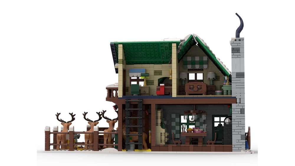 LEGO MOC Winter Village Reindeer Ranch by BigBobsBricks | Rebrickable ...