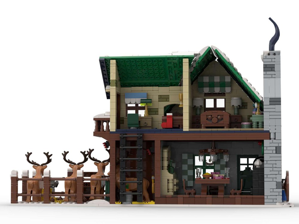 LEGO MOC Winter Village Reindeer Ranch by BigBobsBricks | Rebrickable ...