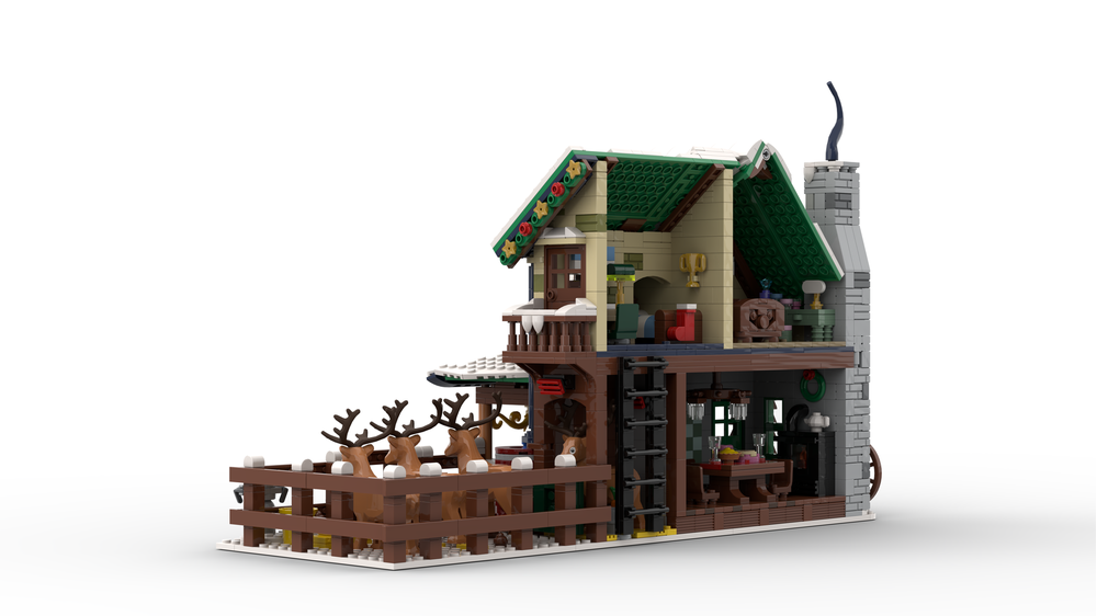 LEGO MOC Winter Village Reindeer Ranch by BigBobsBricks | Rebrickable ...