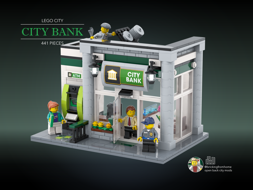 LEGO MOC-183577 Lego City Bank by brickingfromhome | Rebrickable ...