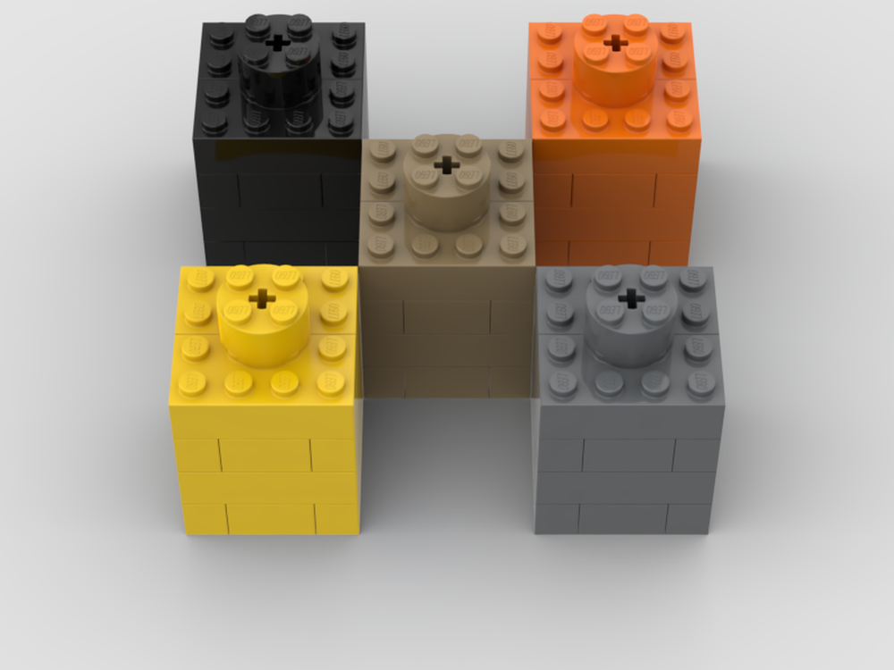 LEGO MOC 5 big 1x1 bricks by 75.3 | Rebrickable - Build with LEGO