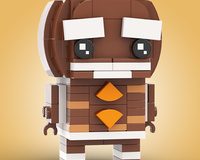 Gingerbread man Go Brick Me Brickheadz MOC Instructions