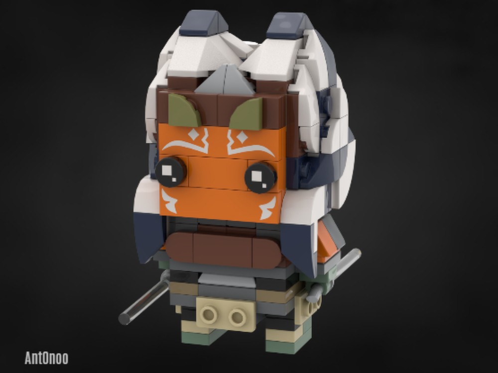 LEGO MOC Ahsoka Tano Brickheadz by Ant0noo Rebrickable Build with LEGO