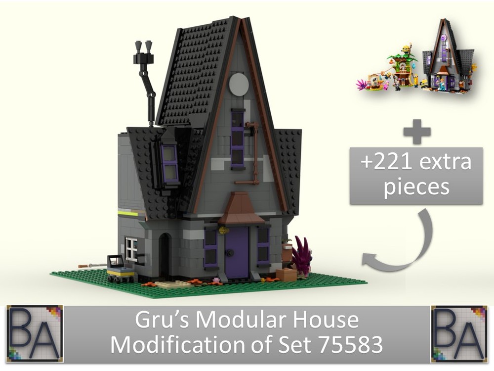 LEGO MOC-183916 Gru's Modular House - Modification of set 75583 by